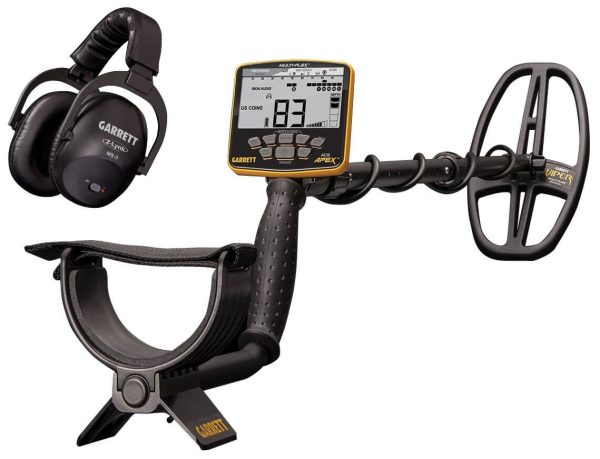 GARRETT Ace Apex Pro Metal Detector with 6"x11" Viper Search Coil and Headphones